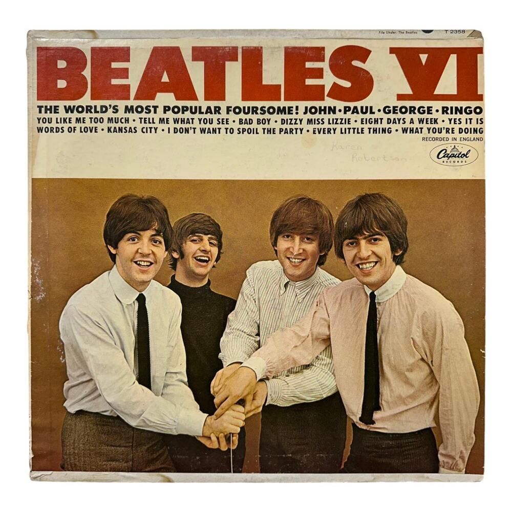 1965 Beatles VI Capitol T 2358 Mono Original‎ Early LA Pressing Vintage